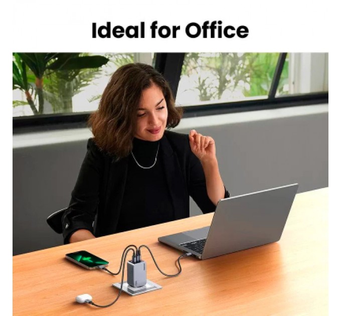 Зарядний пристрій Ugreen 3xUSB 100W (2xUSB-C+USB-A) Gan Nexode Pro X757 (25874)