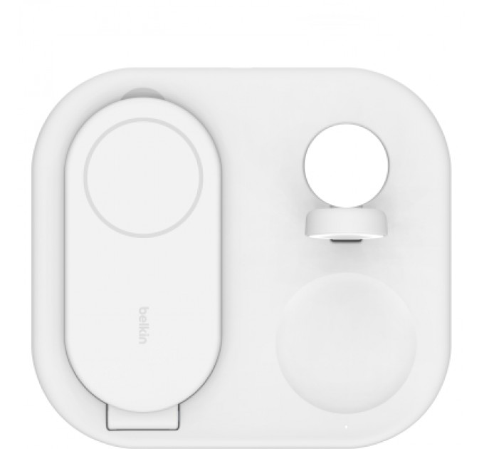 Зарядний пристрій Belkin 3in1 Magnetic Foldable iPhone/Watch/AirPods Qi2 15W white (WIZ029VFWH)