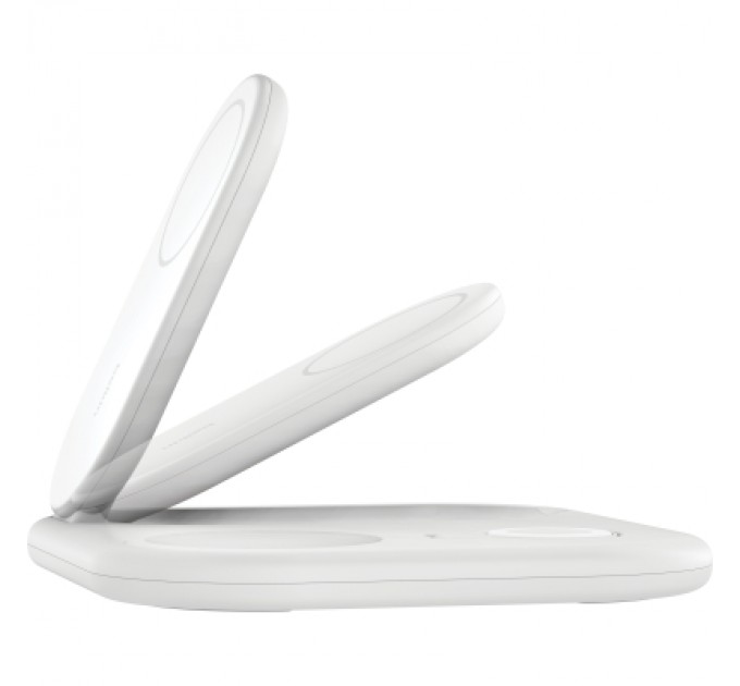 Зарядний пристрій Belkin 3in1 Magnetic Foldable iPhone/Watch/AirPods Qi2 15W white (WIZ029VFWH)