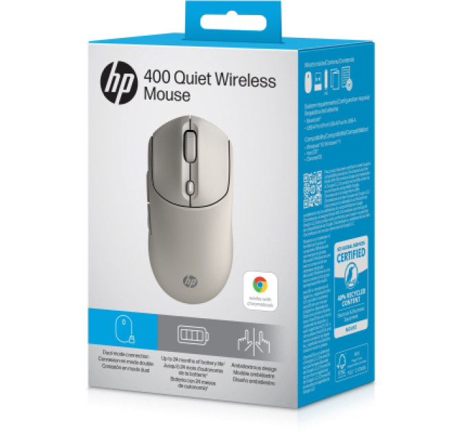 HP Мишка HP 400 Quiet Wireless/Bluetooth Maple (AZ7B6AA)