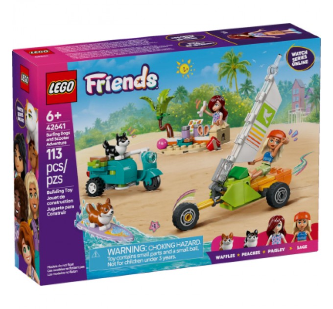 Конструктор LEGO Friends Собачі пригоди на серфі та скутері (42641)