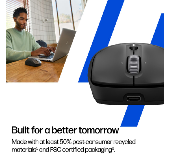 HP Мишка HP 700 Rechargeable Wireless/Bluetooth Black (AZ7B0AA)