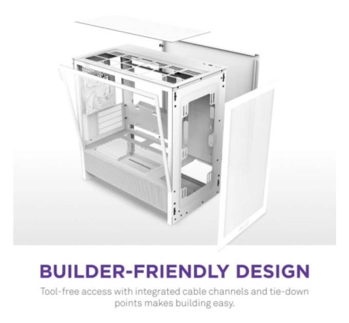 NZXT Корпус NZXT H3 Flow All White (CC-H31FW-01)