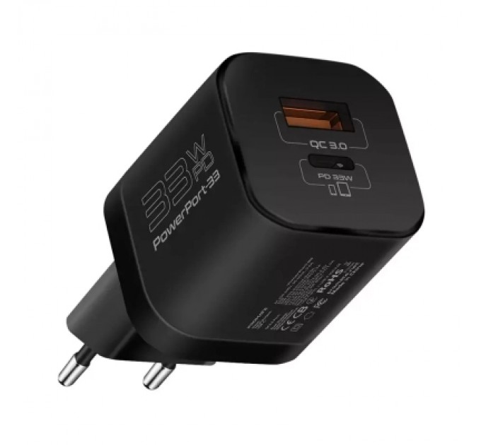 Зарядний пристрій Promate powerport-33.black