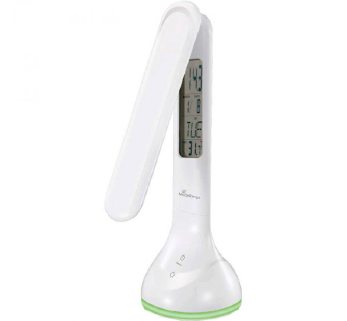 Mediarange Настільна лампа Mediarange Compact LED desk lamp with LCD display, glossy-white (MROS502)