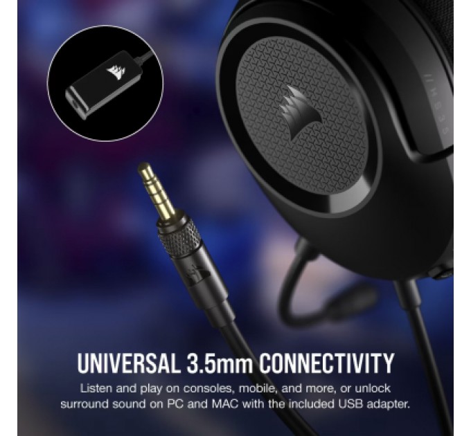 Навушники Corsair HS35 Surround v2 Multiplatform Gaming Carbon (CA-9011386-EU)