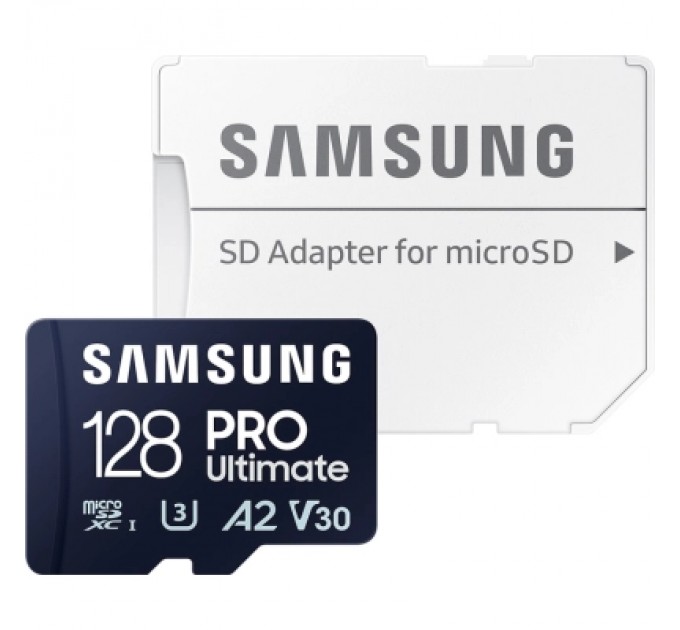 Карта пам'яті Samsung 128GB microSDXC class 10 UHS-I U3 V30 A2 Pro Ultimate (MB-MY128SA/WW)