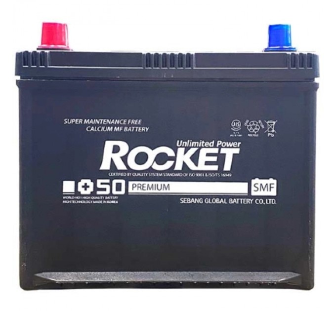Акумулятор автомобільний ROCKET 62Ah ASIA (+/-) (700CCA) (SMF 90D23AR)