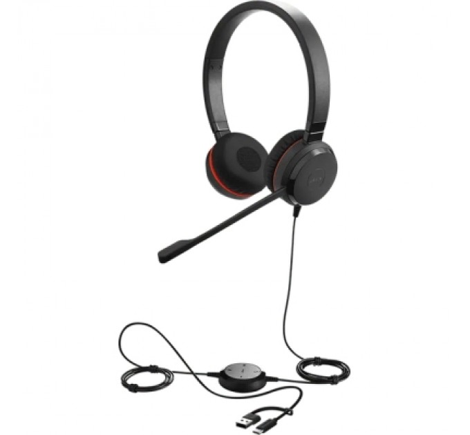 Навушники Jabra Evolve 30 II MS USB Type-C/Type-A Stereo Black (5399-823-369)