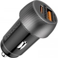 Зарядний пристрій Promate drivegear-pd33 USB-C PD33W + USB-A QC3.0 Black (drivegear-pd33)