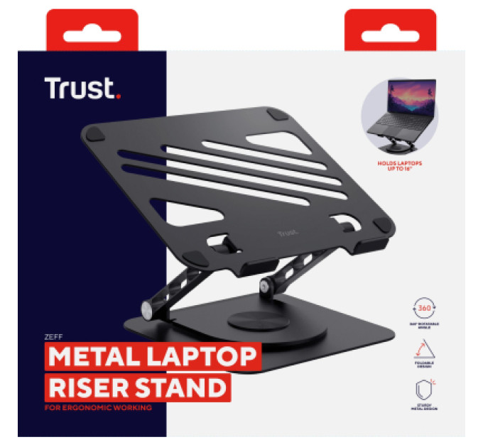 Trust Підставка до ноутбука Trust Zeff Metal, до 16", gray (25482_TRUST)