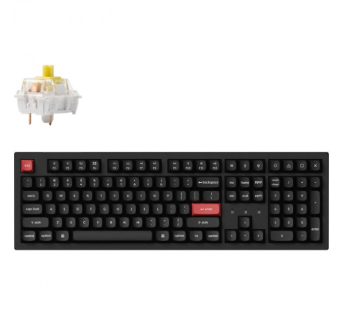 Клавіатура Keychron K10 PRO K pro Banana White Led QMK Wireless/Bluetooth/USB-A UA Black (K10P-A4-UA)