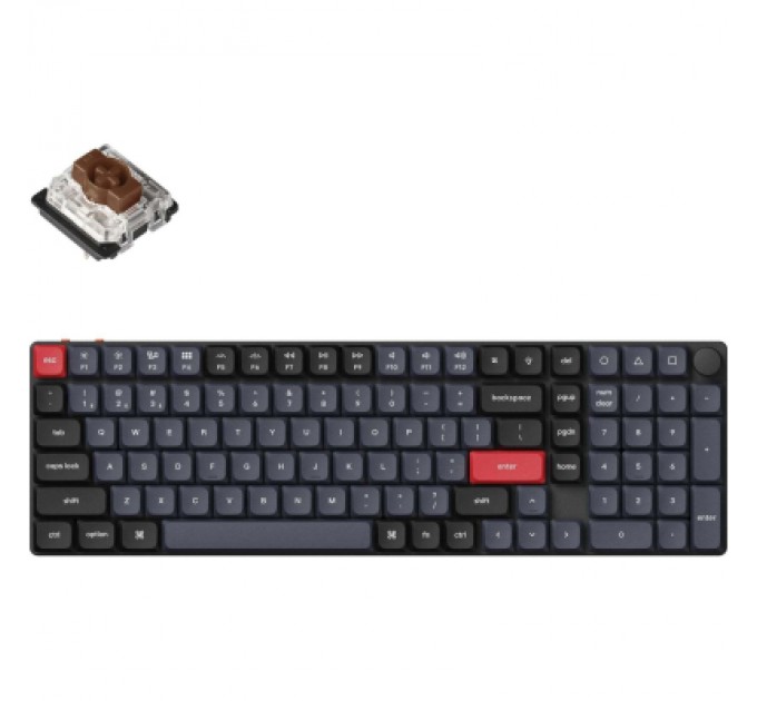 Клавіатура Keychron K17 PRO Gateron MX 2.0 Brown QMK Hot-swap Wireless/Bluetooth/USB-А UA Black (K17P-H3-UA)