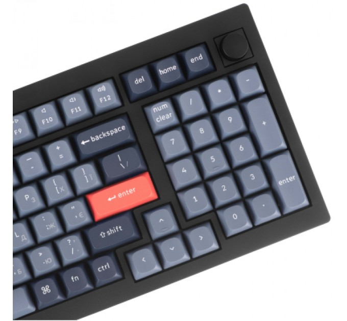 Клавіатура Keychron V5 Max Gateron Jupiter Banana Knob Hot-Swap QMK Wireless/Bluetooth/USB-А UA Black (V5M-D4-UA)