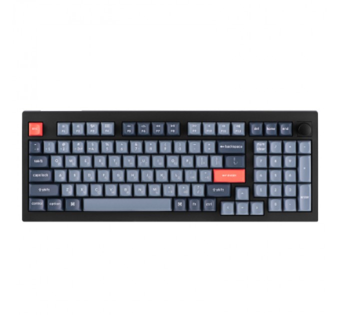 Клавіатура Keychron V5 Max Gateron Jupiter Banana Knob Hot-Swap QMK Wireless/Bluetooth/USB-А UA Black (V5M-D4-UA)