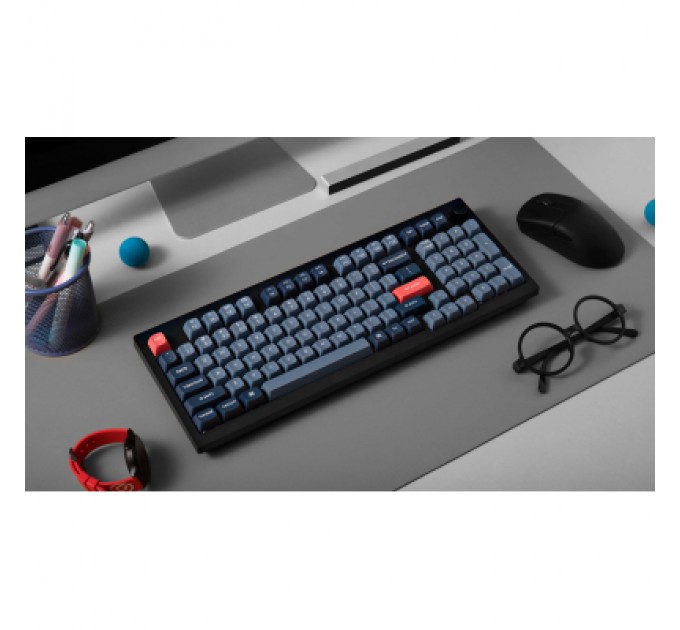 Клавіатура Keychron V5 Max Gateron Jupiter Red Knob Hot-Swap QMK Wireless/Bluetooth/USB-А UA Black (V5M-D1-UA)