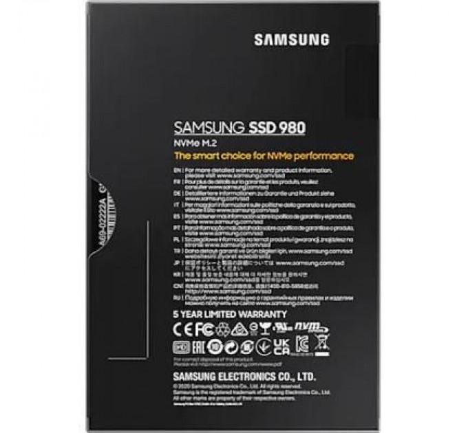 Samsung Накопичувач SSD M.2 2280 250GB 980 series Samsung (MZ-V8V250BW)