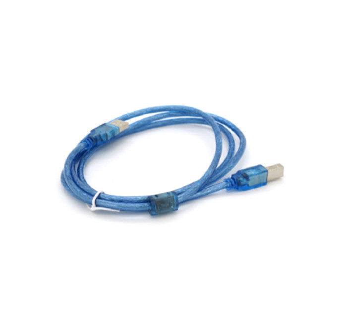 Voltronic Кабель для принтера USB 2.0 AM/BM 1.5m 2x ferrite transparent Voltronic (YT-AM/BM-1.5T)