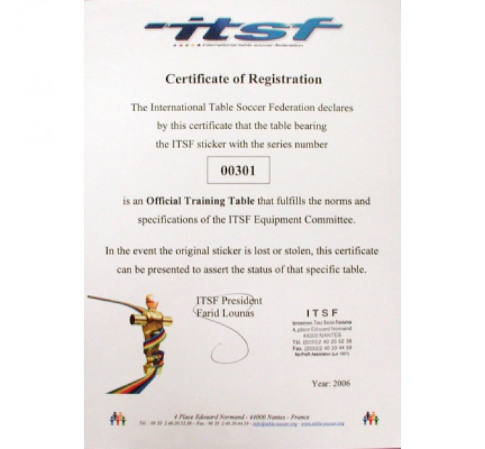 Настільний футбол Garlando Pro Champion ITSF (PRO) (929902)