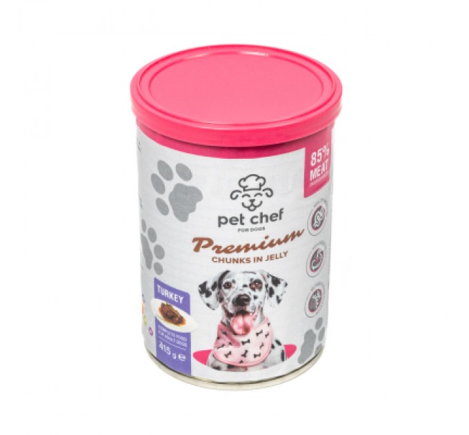 Вологий корм для собак Pet Chef З індичкою 415 г (4820255193601)