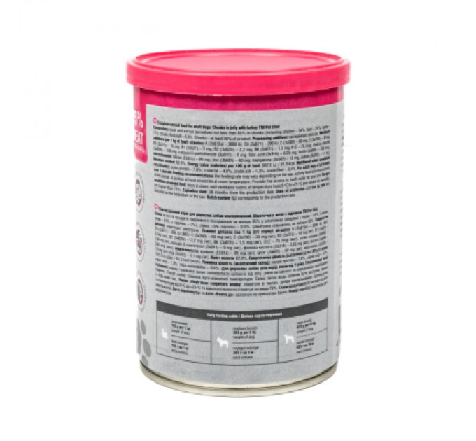 Вологий корм для собак Pet Chef З індичкою 415 г (4820255193601)