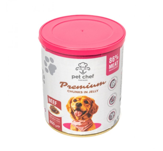 Вологий корм для собак Pet Chef З яловичиною 800 г (4820255193632)