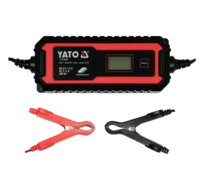 Зарядний пристрій для автомобільного акумулятора Yato YT-83001