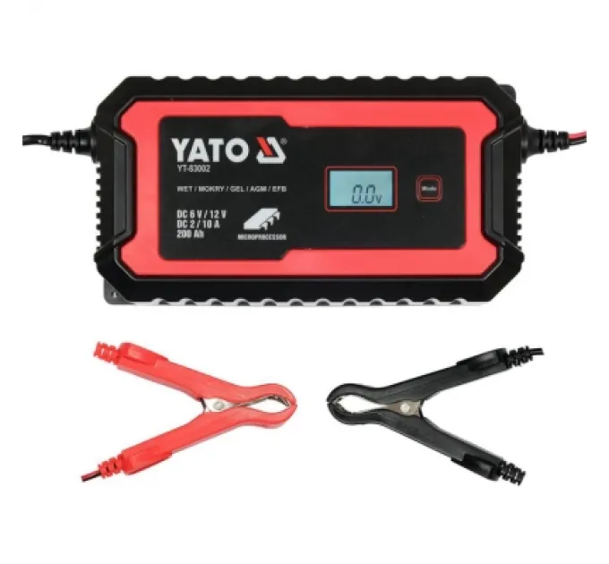 Зарядний пристрій для автомобільного акумулятора Yato YT-83002