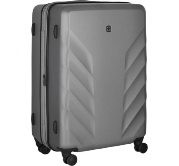 Валіза Wenger Motion, середня, пластик, 4 колеса, сірий (612703)