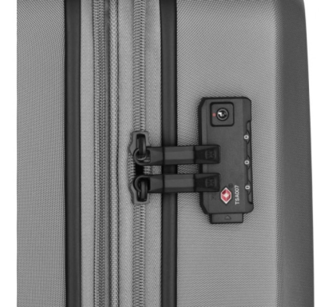 Валіза Wenger Motion, середня, пластик, 4 колеса, сірий (612703)