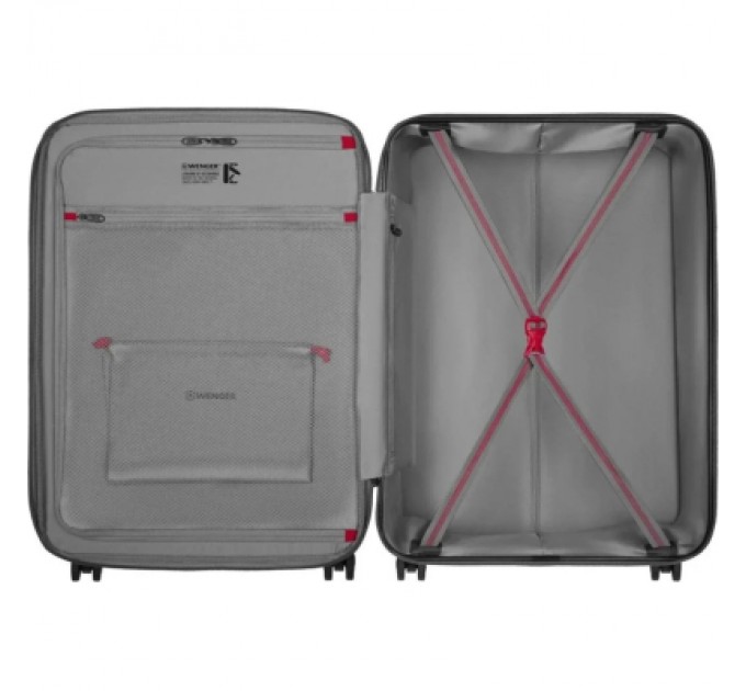 Валіза Wenger Motion, середня, пластик, 4 колеса, сірий (612703)