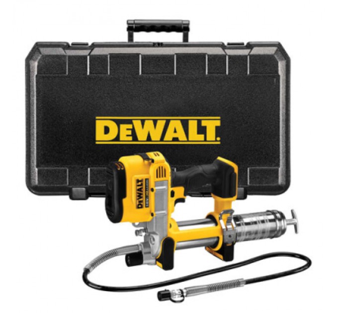 Шприц для мастила DeWALT 18В XR Li-lon, 147.87 мл/хв, 3.63 кг, (без АКБ та ЗП) (DCGG571NK)