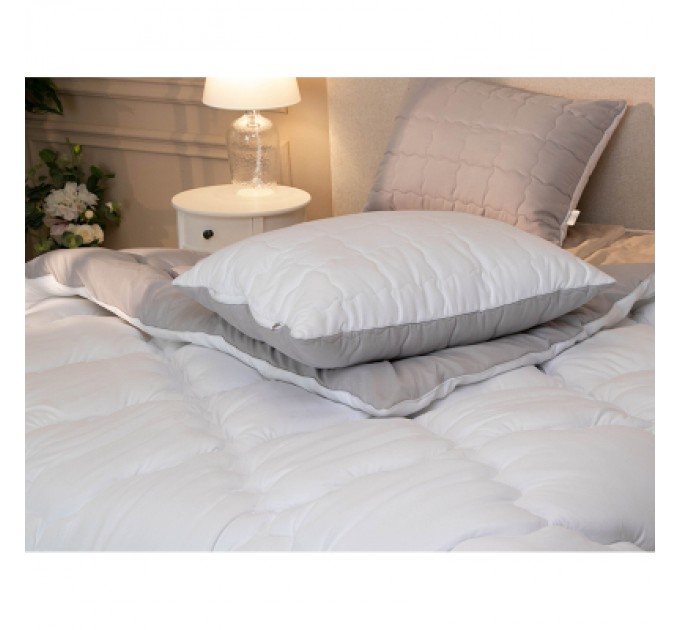 Ковдра Руно зимова силіконова 140 х 205 (321.52_Grey White)