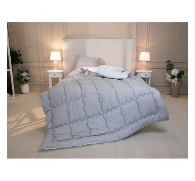 Ковдра Руно зимова силіконова 140 х 205 (321.52_Grey White)