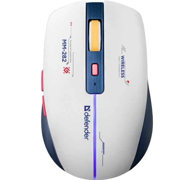 Defender Мишка Defender Dila MM-282 Wireless White/Blue (52282)