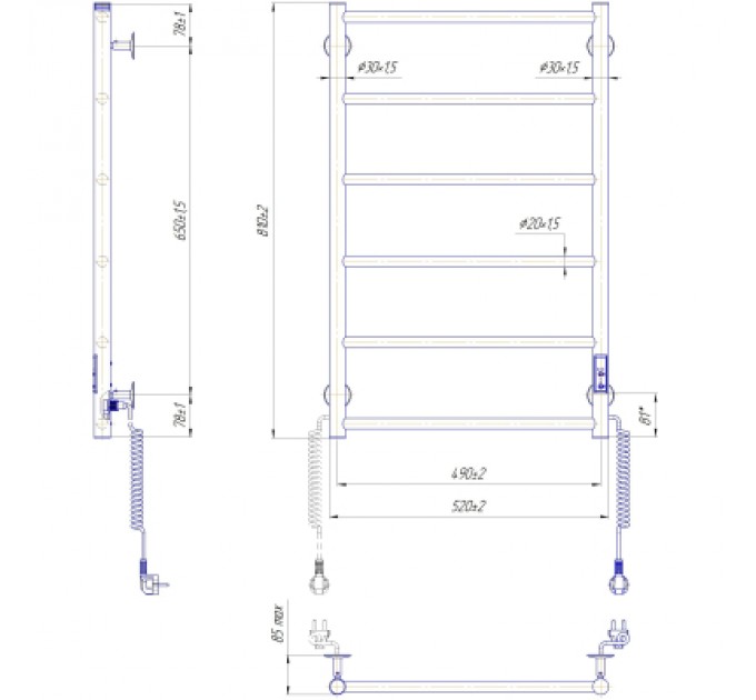 Сушарка для рушників MARIO Класік F НР-ITR К (2.3.0703.10.G)