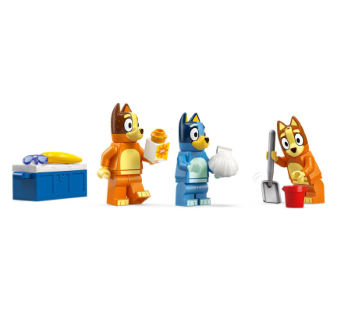 LEGO Конструктор LEGO Bluey Пляж і сімейна поїздка на автомобілі Блуї (11202)