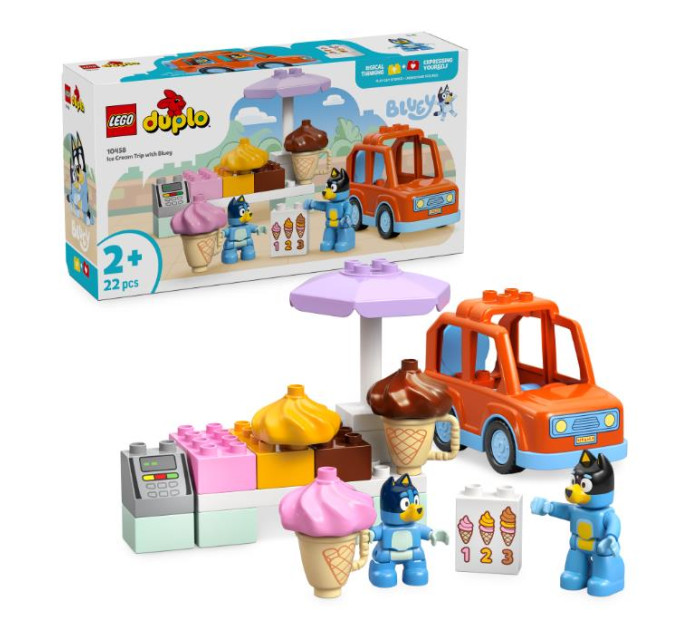 LEGO Конструктор LEGO DUPLO Bluey Подорож із морозивом із Блуї (10458)