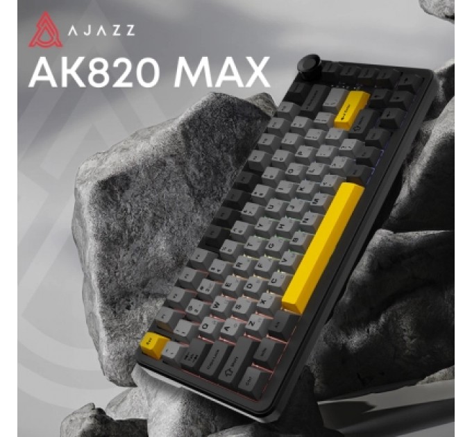 Клавіатура Ajazz AK820 MAX Magnetic Switch RGB USB Black (AK820MAX-WM-BGY)