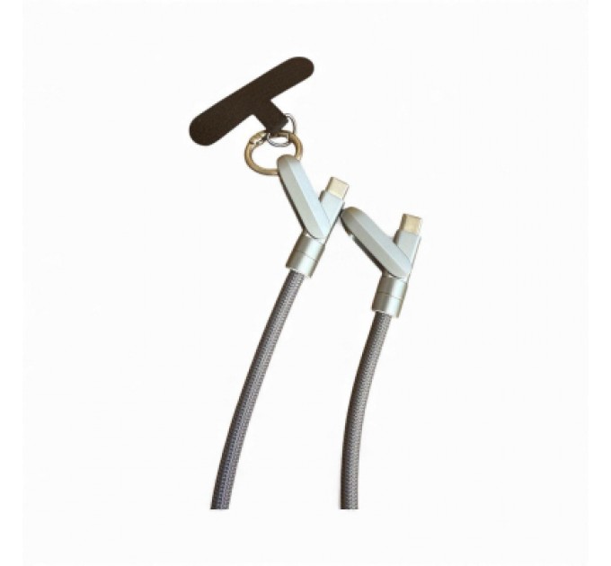 Дата кабель USB-C to USB-C 1.2m PD3.1 100W braided gray XoKo (XK-SC-HLD-200-GR)