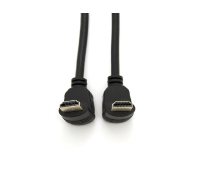 Merlion Кабель мультимедійний HDMI M to HDMI M 1.0m V1.4 90° corner black Merlion (YT-HDMI-1.0m/90°-90°)