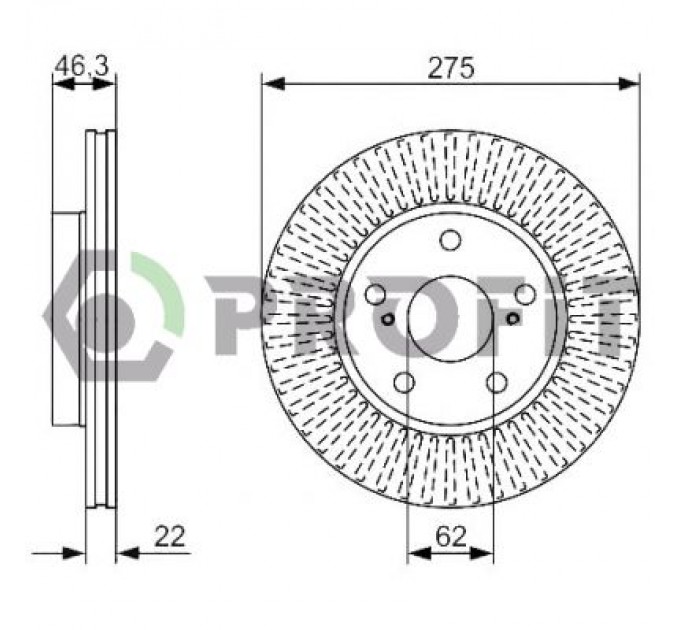 Гальмівний диск Profit 5010-1789