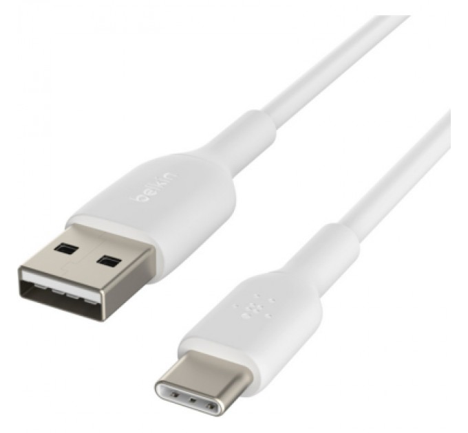 Дата кабель USB 2.0 AM to Type-C 1.0m PVC white Belkin (CAB001BT1MWH)