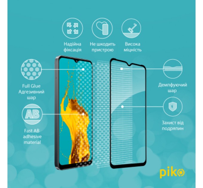 Скло захисне Piko Full Glue Realme C30 (1283126546204)