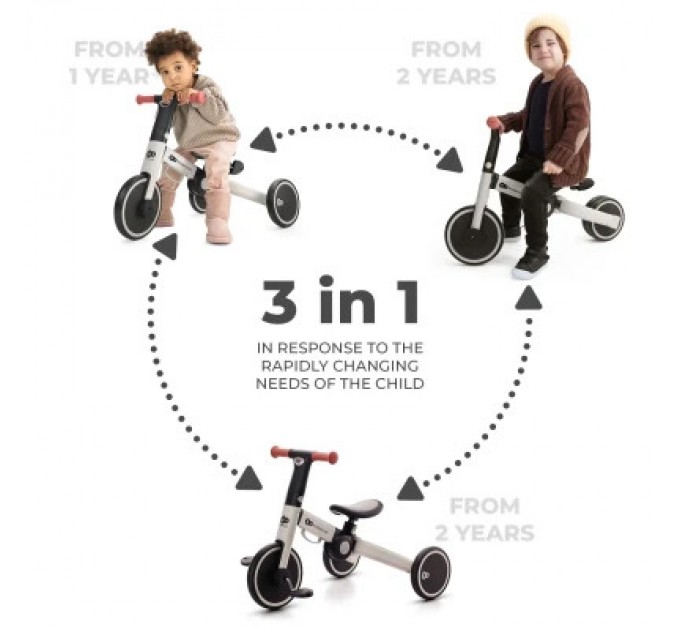Дитячий велосипед Kinderkraft 3 в 1 4TRIKE Silver Grey (KR4TRI22GRY0000) (5902533922413)