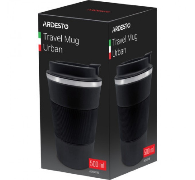 Термокружка Ardesto Urban 500 мл Чорна (AR2650TMB)