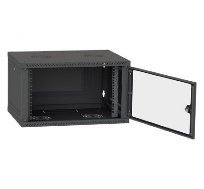 Шафа настінна Ipcom 6U, 600*600, RAL9005 (СН-6U-060-060-ДС-9005)