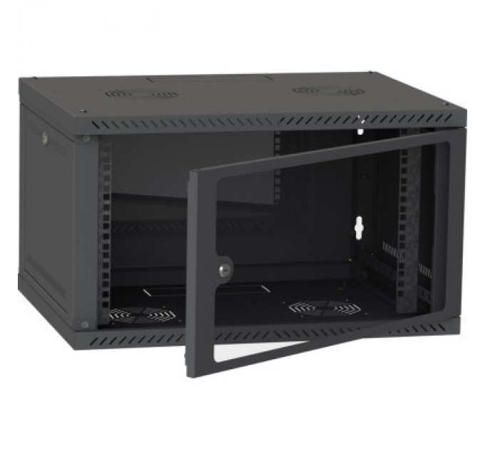 Шафа настінна Ipcom 6U, 600*600, RAL9005 (СН-6U-060-060-ДС-9005)