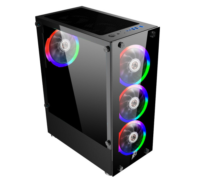1stPlayer Корпус 1stPlayer V2-A-BK-4F1 Black без БЖ