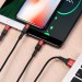 Дата кабель USB 2.0 AM to Lightning+Micro+USB-C 1.0m Xpress one X26 black+red HOCO (6957531080282)